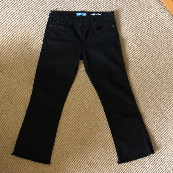 citizens black cropped black denim jeans - Picture 1 of 4